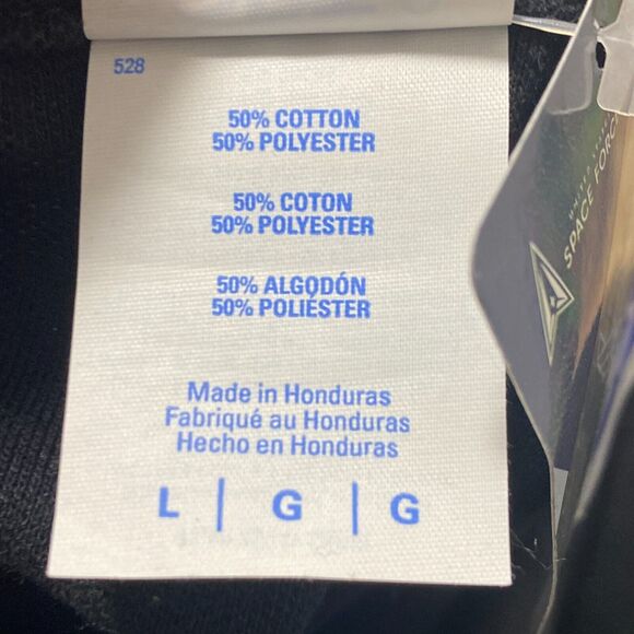 USSF United States Space Force Black Embroidered Logo Polo Short Sleeve Shirt L - Picture 9 of 9